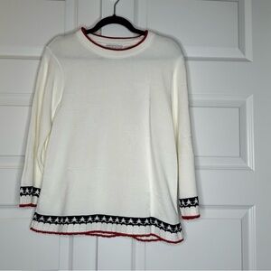 White Stag White Star Knit Sweater- EUC